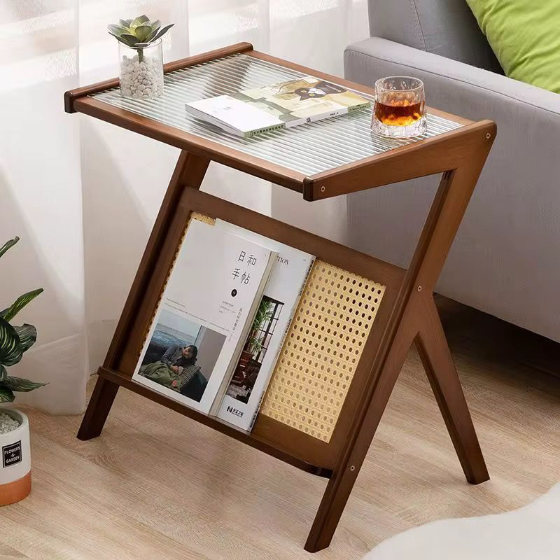 Rattan Side Table/ Bedside Table/Boho End Table