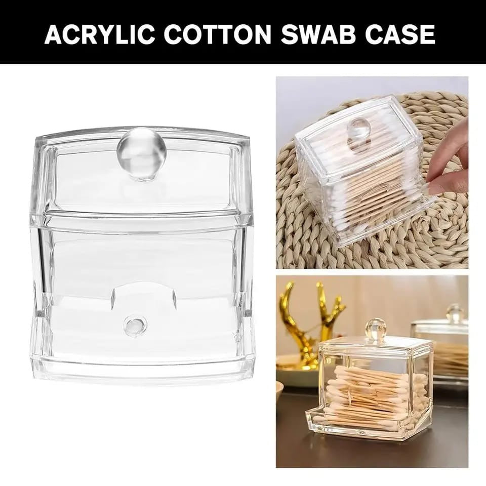 Acrylic Cotton swab storage box