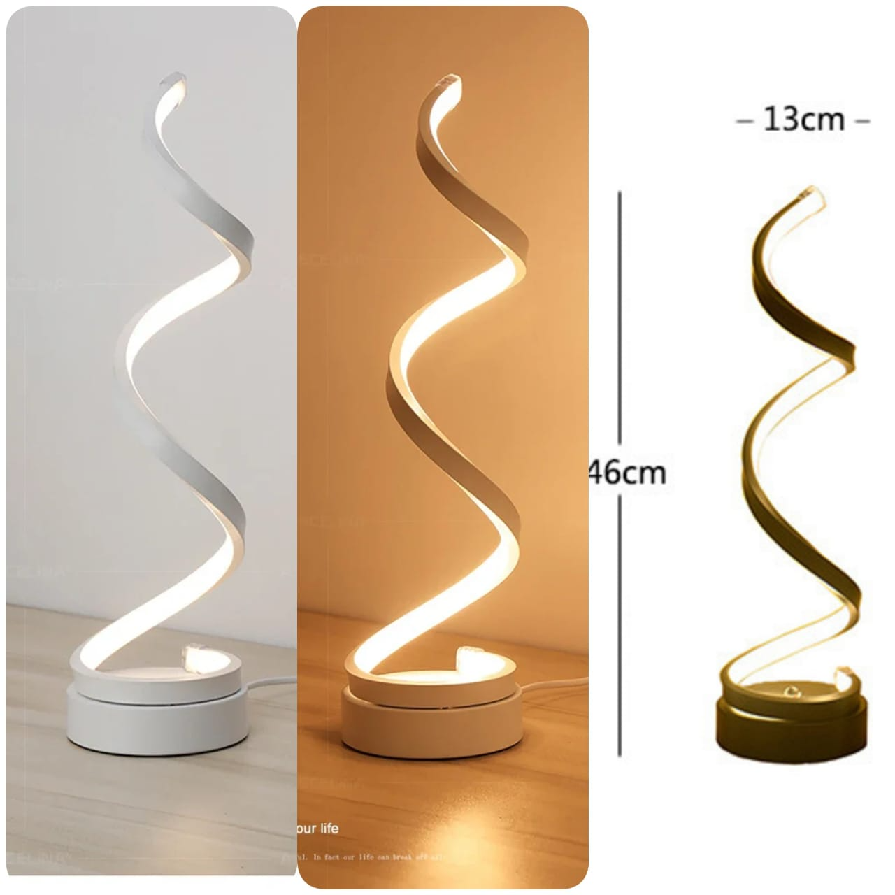 Vertical Spiral Table Lamp