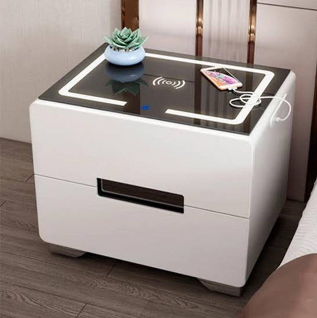 Intelligent Smart bedside Tables with Led lighting Charge your smart phone or smart gadget No need of a bedside lamp..has Led lighting