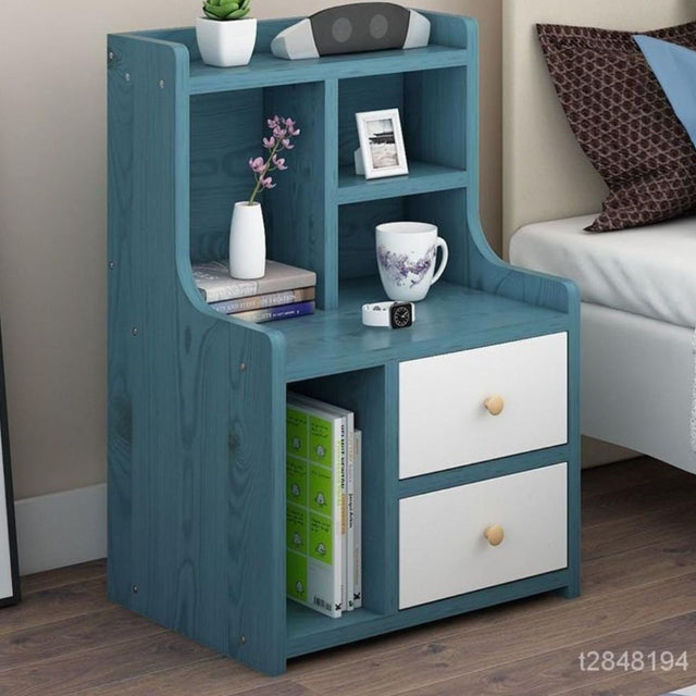 Bedside table with many partitions