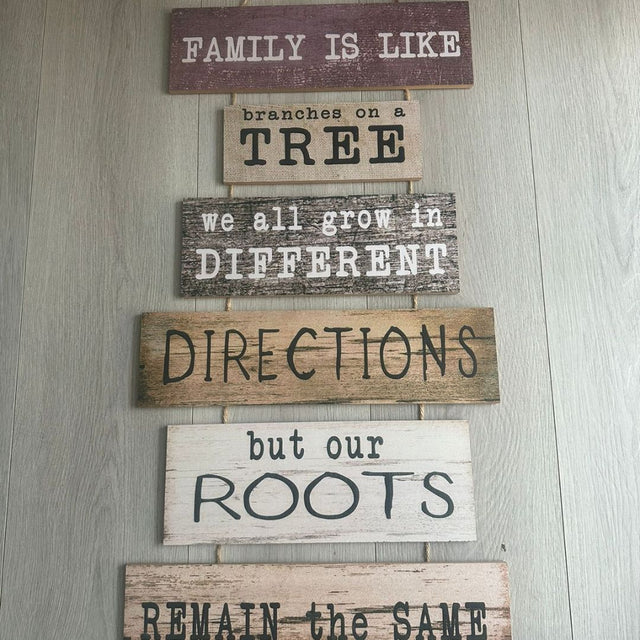 Hanging board wooden house rules