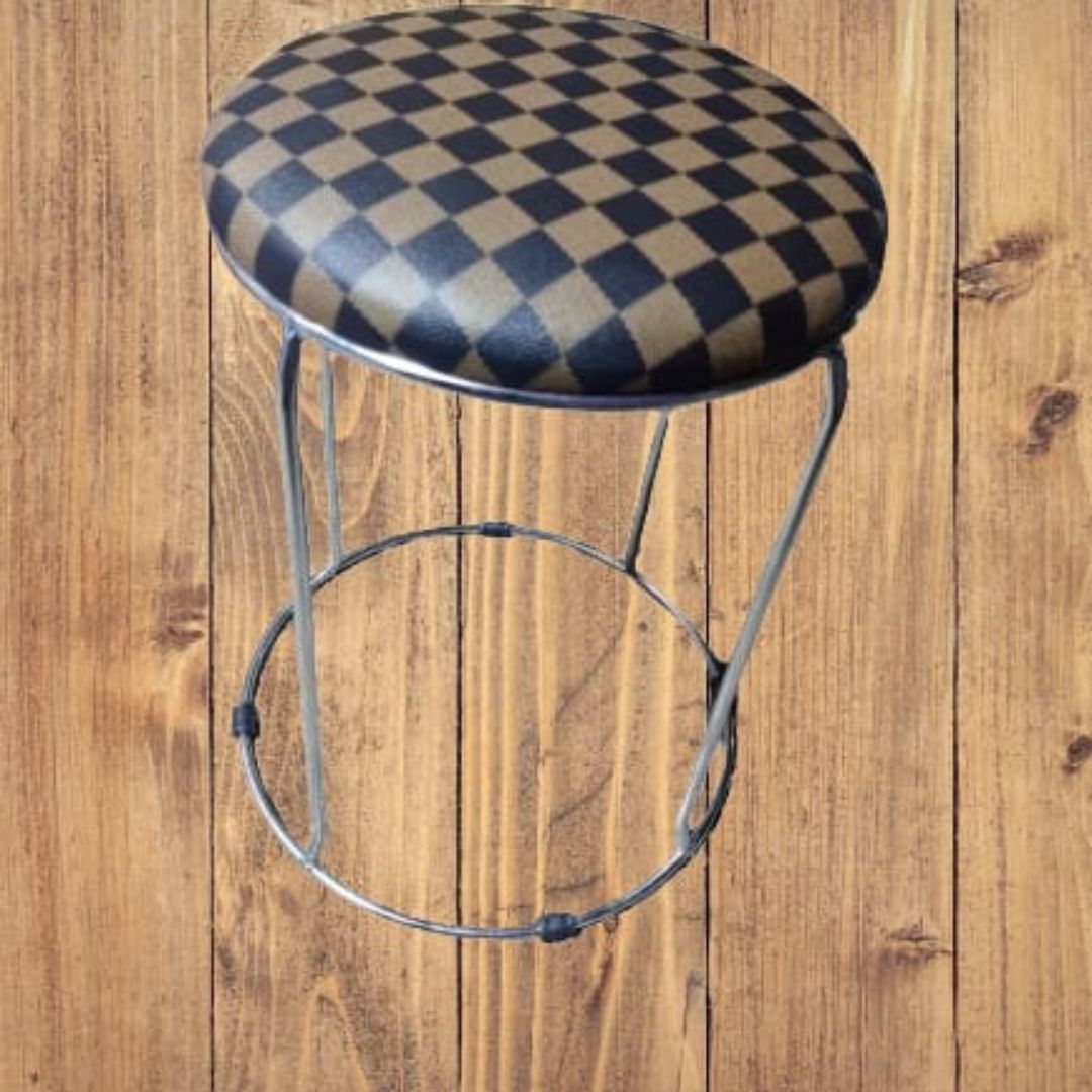 Indian home stainless steel stackable round stool.