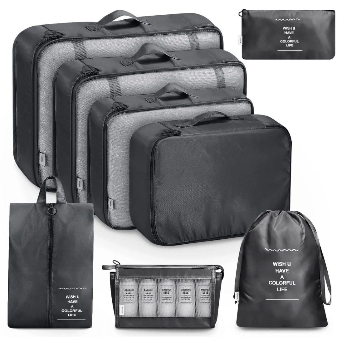 Luggage Travel Organizers For Suitcase With Toiletry Case 8pcs