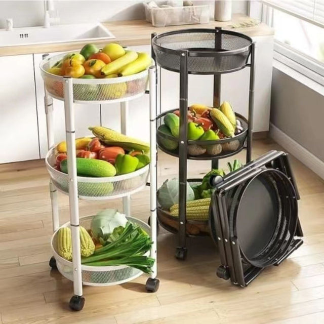 Metallic multipurpose vegetable/fruit rack
