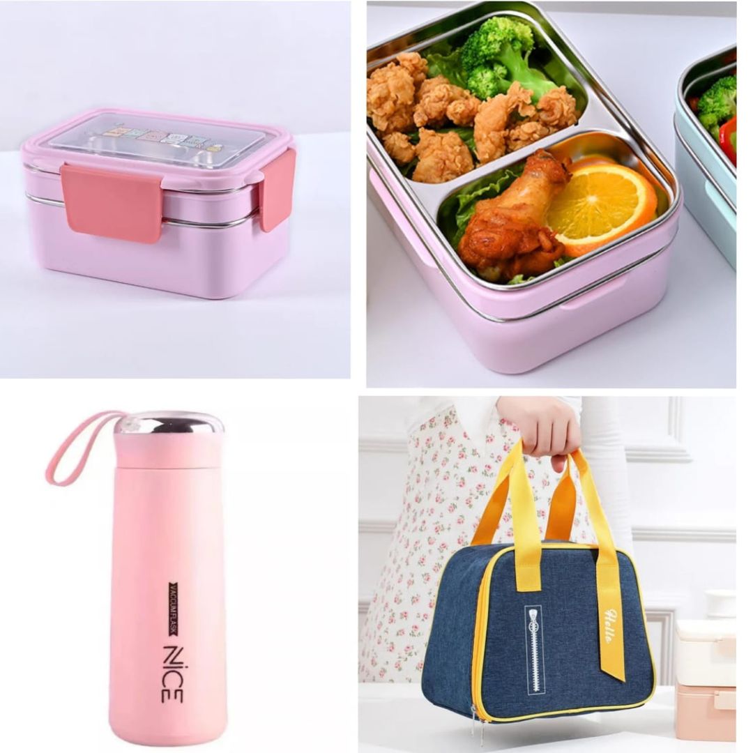 STAINLESS LUNCH BOX COMBO SET