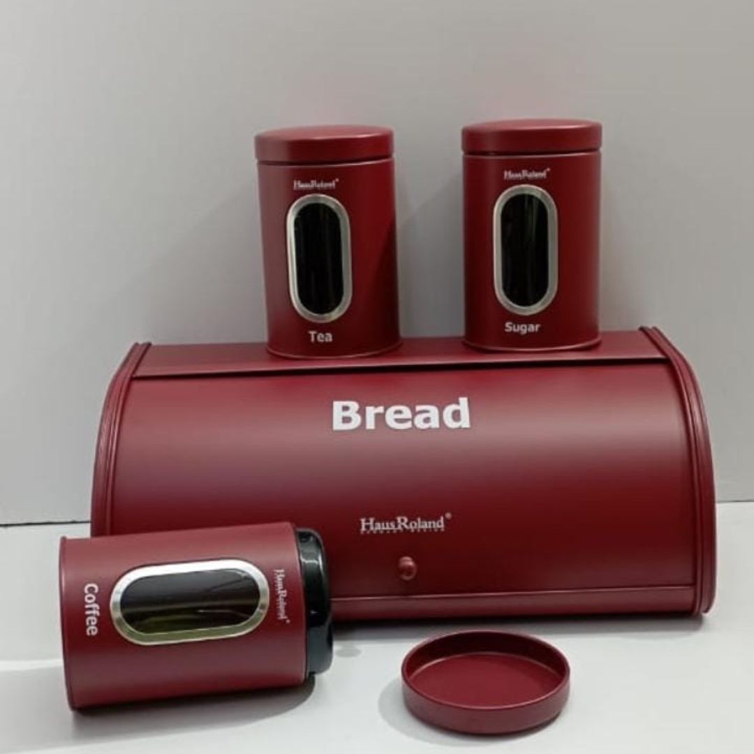 Bread Storage bin with 3 pcs cannisters