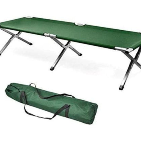 Household aluminum alloy camping folding bed