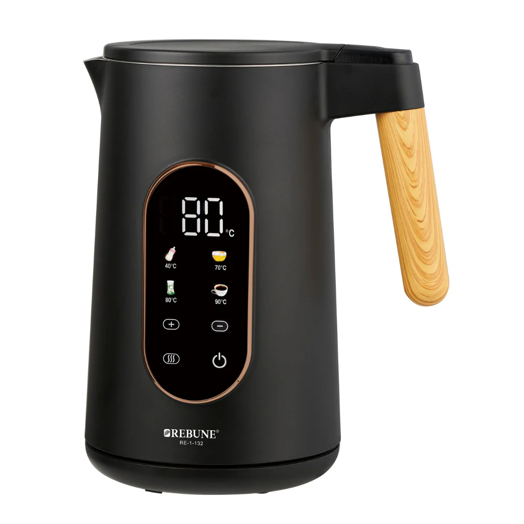 Rebune 1.7L Double layer Cold touch smart digital electric kettle with keep warm temperature electro