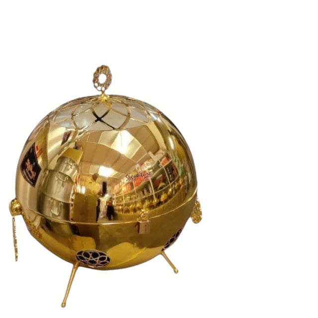 10 Ltr Gold Plated Round Food Server