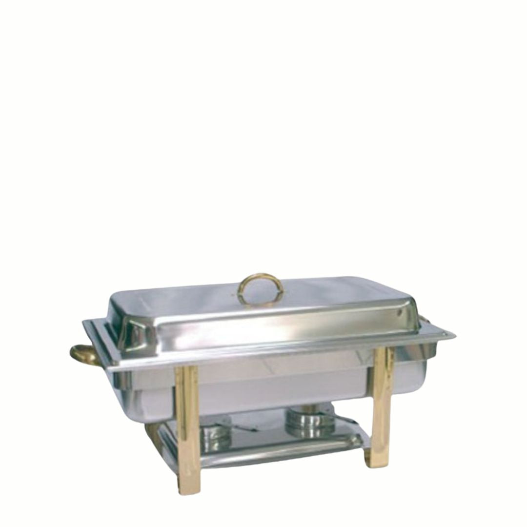 9.0 Ltr Oval Cheffing Dish with Gold Legs
Double Compartment