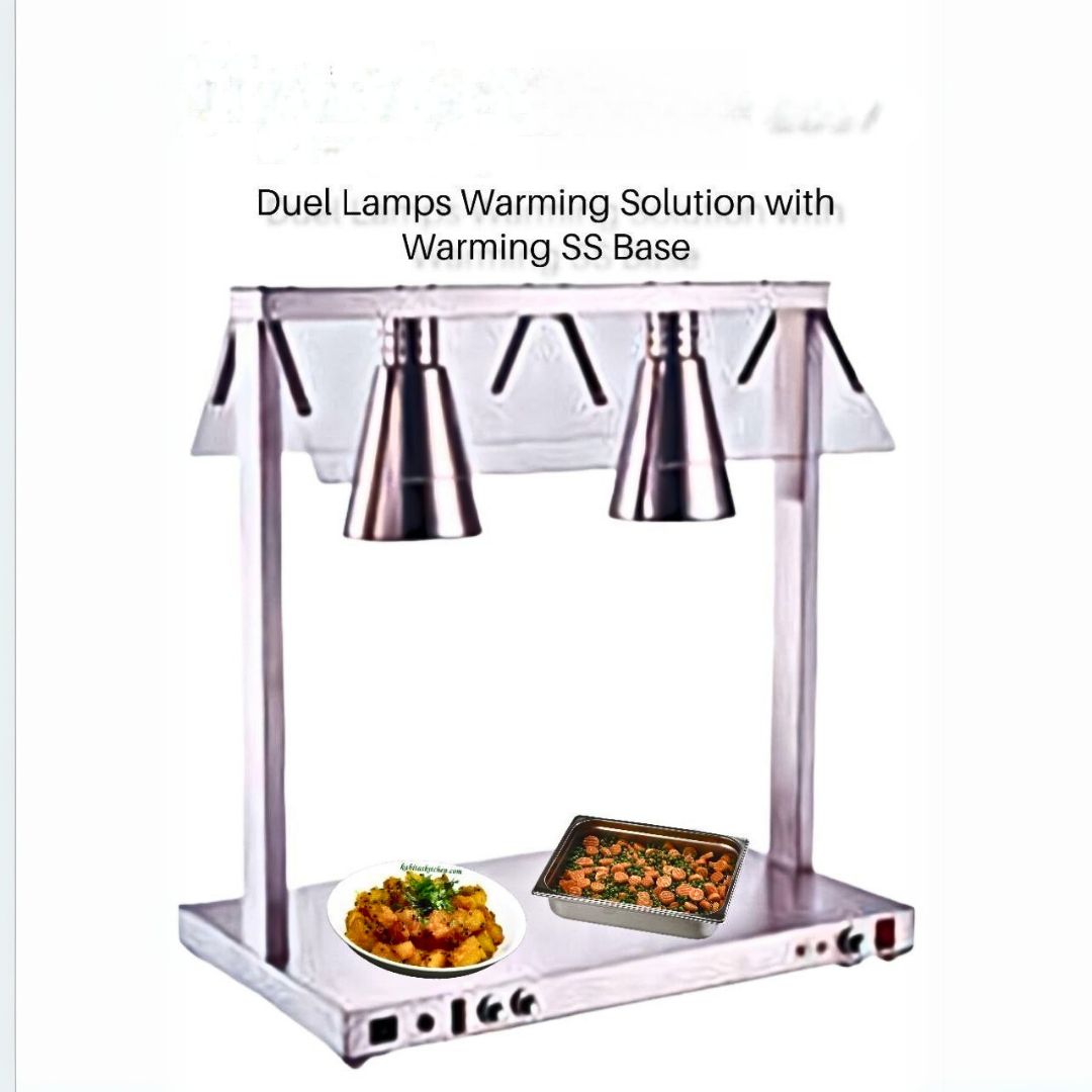 Duel Lamps Warming Solution with Wearing Stainless Steel Base