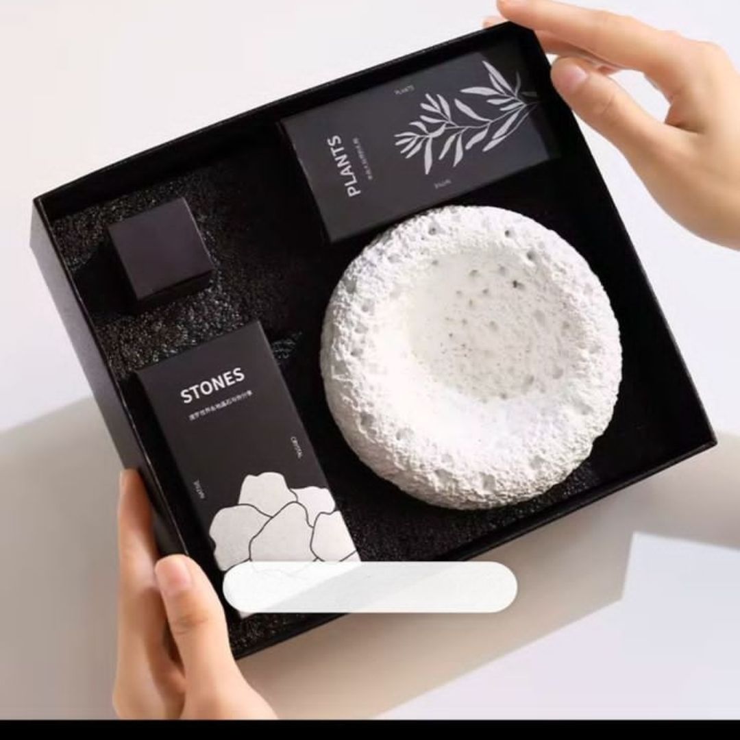 Mushroom Shaped Stone Essential Oil Diffuser – Premium Gift Pack