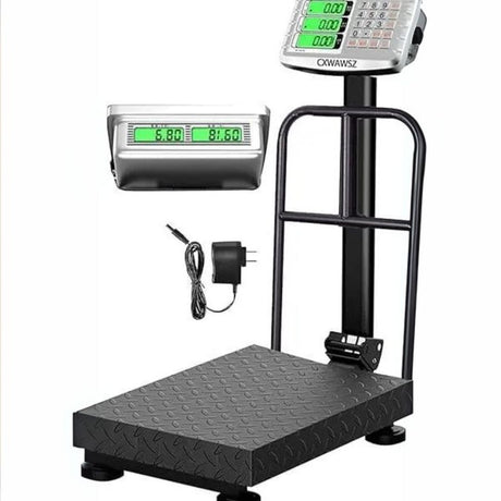 Industrial Platform Scale – 300 Kgs (Small Base)
Capacity: Handles up to 300 kilograms, ideal for commercial and industrial use.
Compact Base: Small-sized platform fits in limited spaces while still supporting heavy loads.
Guardrail: Comes with a removable guardrail for safe and secure weighing.
Display: Features a digital display for accurate, easy-to-read measurements.
Build: Made with durable steel to ensure strength and reliability for daily use.