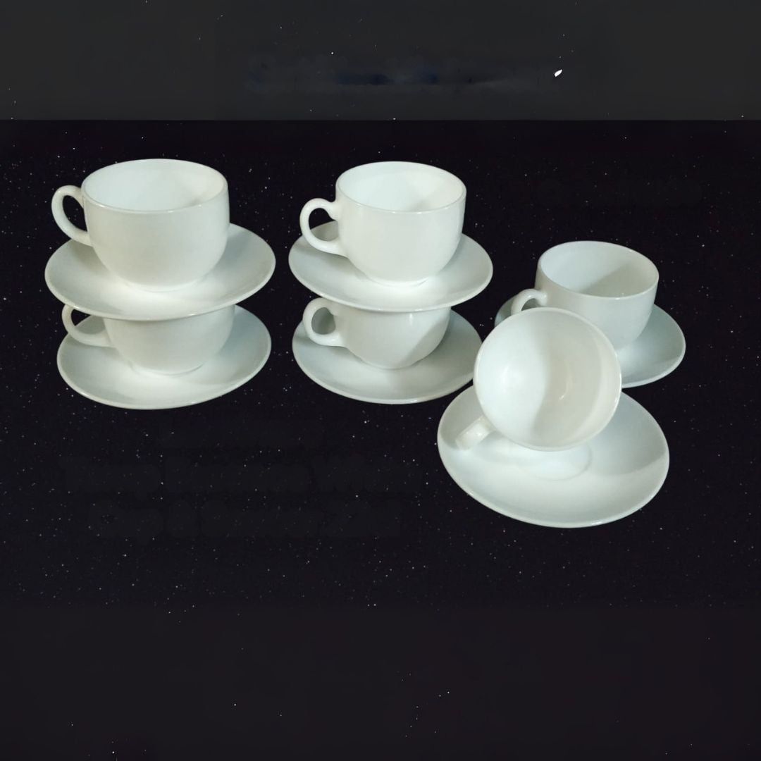 Luminarc Templence White Cup & Saucer set of six each