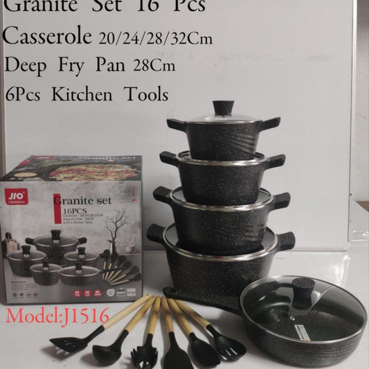 16pcs Granite cookware set