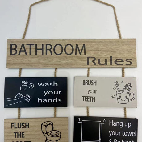 Toilet/Bathroom Wooden Rustic Wall Hangings