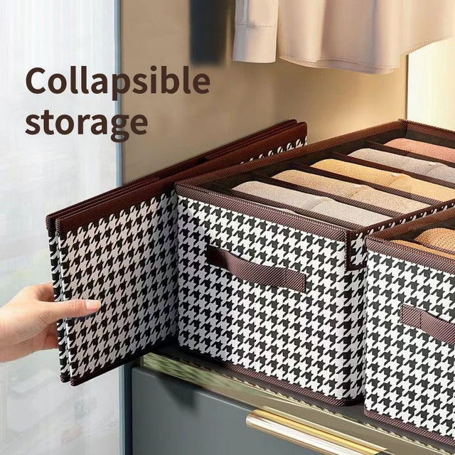 Grid Closet Clothes Organizer Storage Box