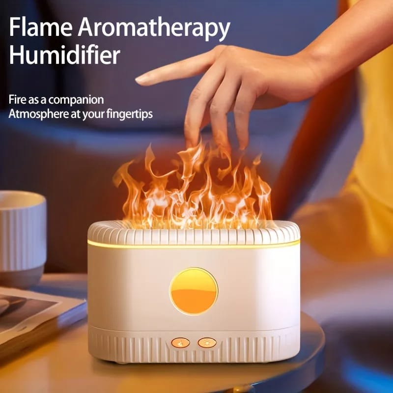 Ultrasonic Air Humidifier with Simulation Flame Lighting