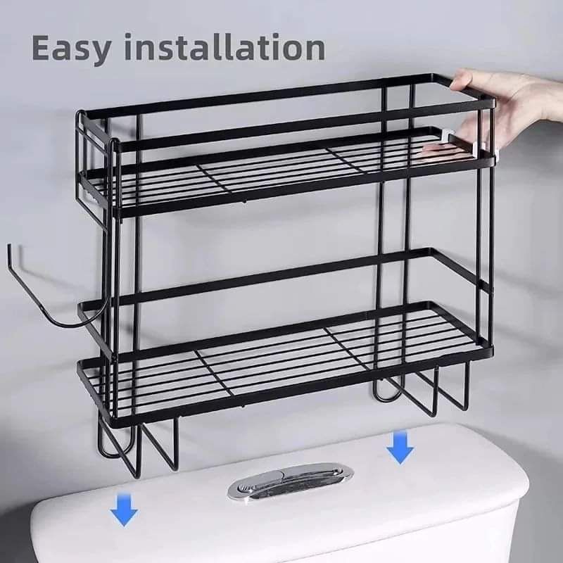 Double Layer Bathroom/ Toilet Racks With Tissue Holder