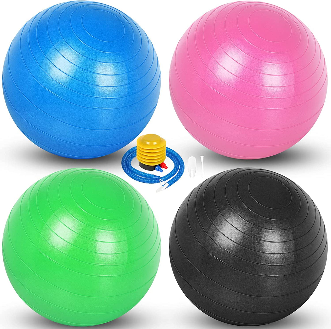 Balance Fitness Ball for Yoga, Pilates & Home Workouts – Anti-Burst Design + Free Pump 75 cm