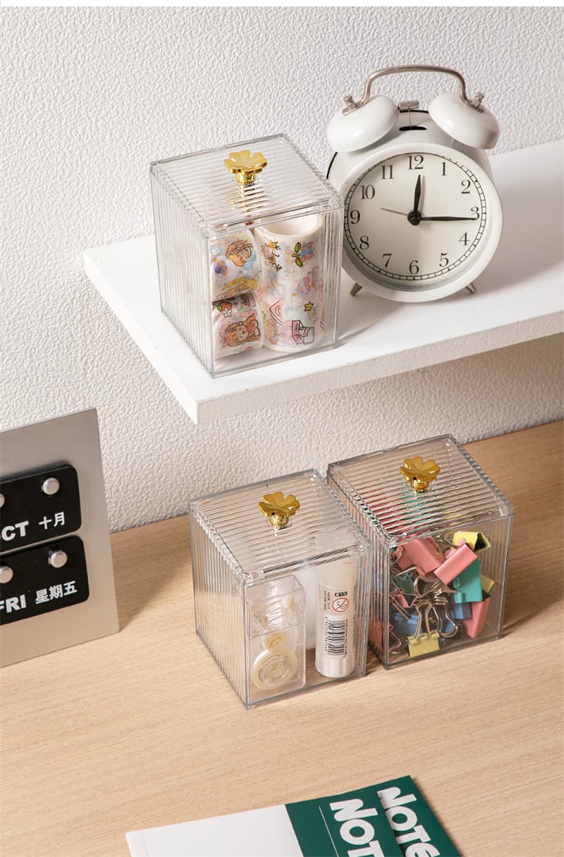 Multifunction Makeup Cotton Pad Storage Box for Cotton Swab Rod Cosmetics Jewelry Bathroom Container Lipstick Organizer Box