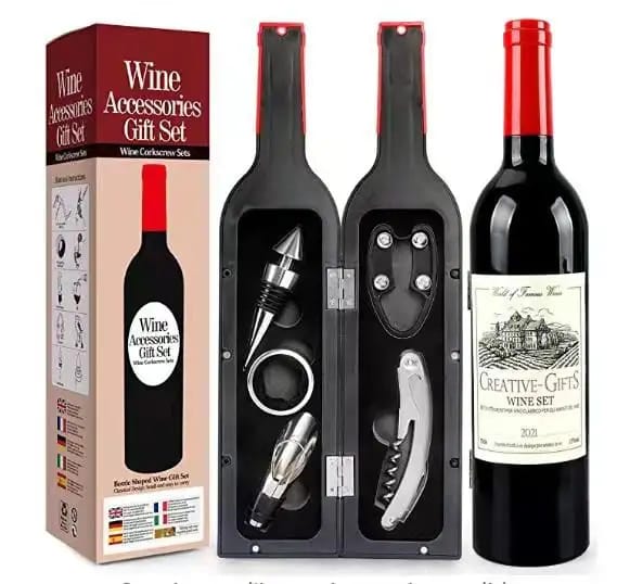 Bottle Shaped Wine Opener Gift Wine Bottle Corkscrew Set 5pcs