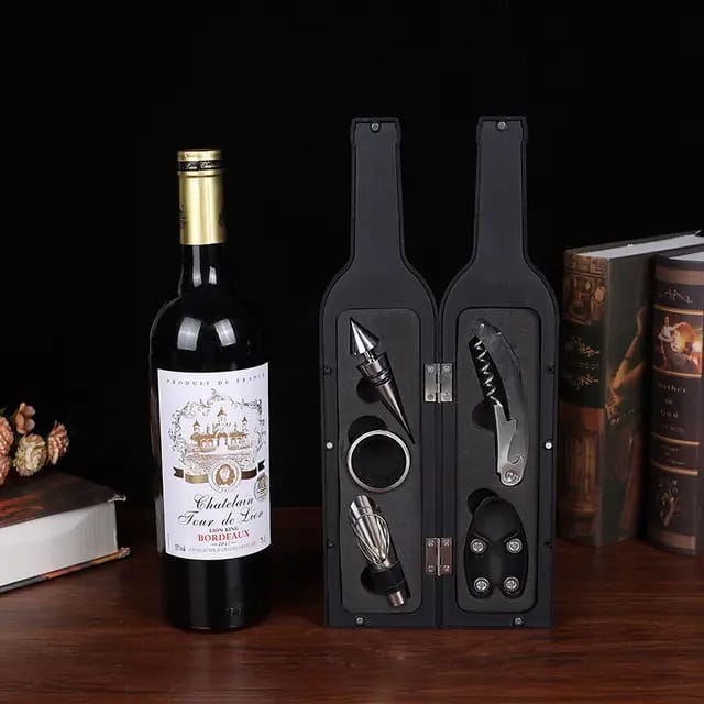 Bottle Shaped Wine Opener Gift Wine Bottle Corkscrew Set 5pcs