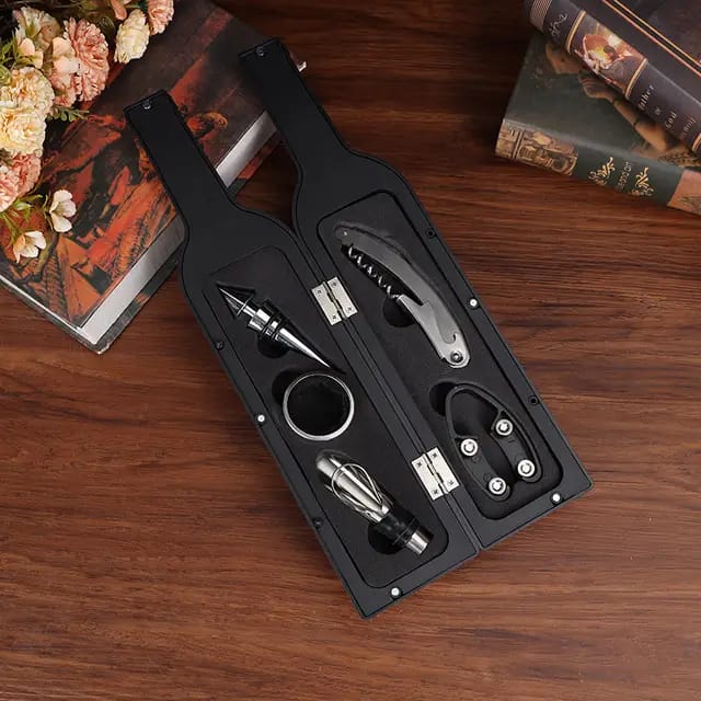 Bottle Shaped Wine Opener Gift Wine Bottle Corkscrew Set 5pcs