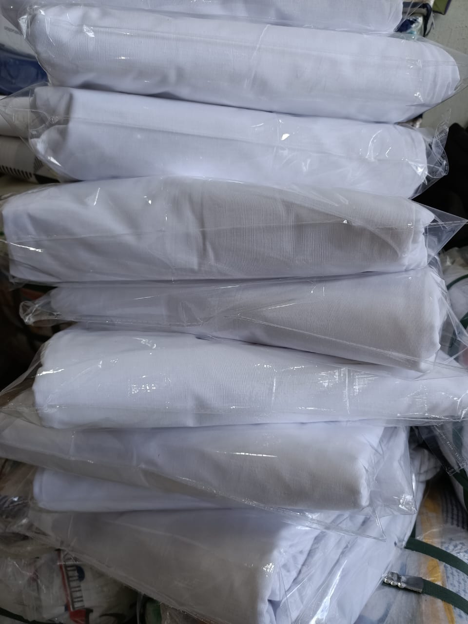 100%Cotton Plain White Flat Bedsheets sets