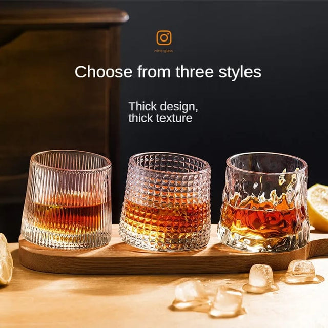 Heavy Novel/Spinning Whiskey glasses 6pcs