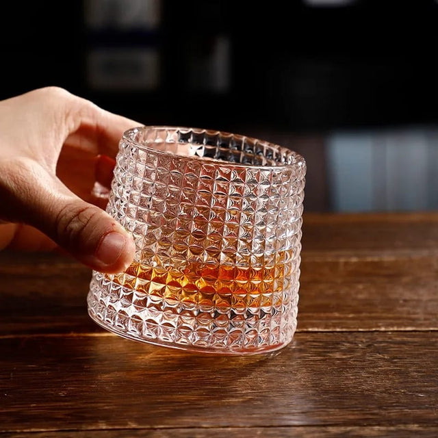 Heavy Novel/Spinning Whiskey glasses 6pcs