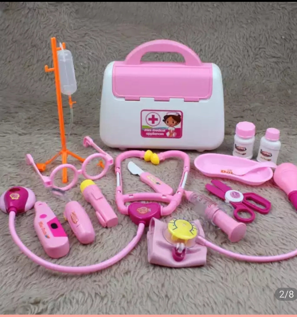 Children Medical Playset Doctor's pretend Kit Restocked 17pcs/ set