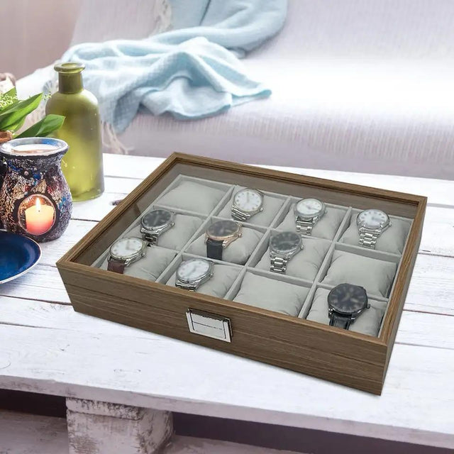 Wooden Watch Organizer 12pcs