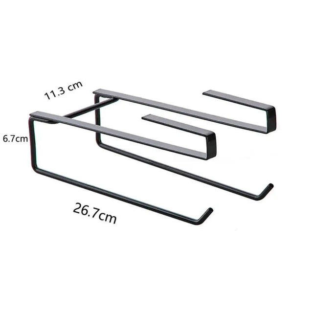 Double metallic undershelf paper towel holder