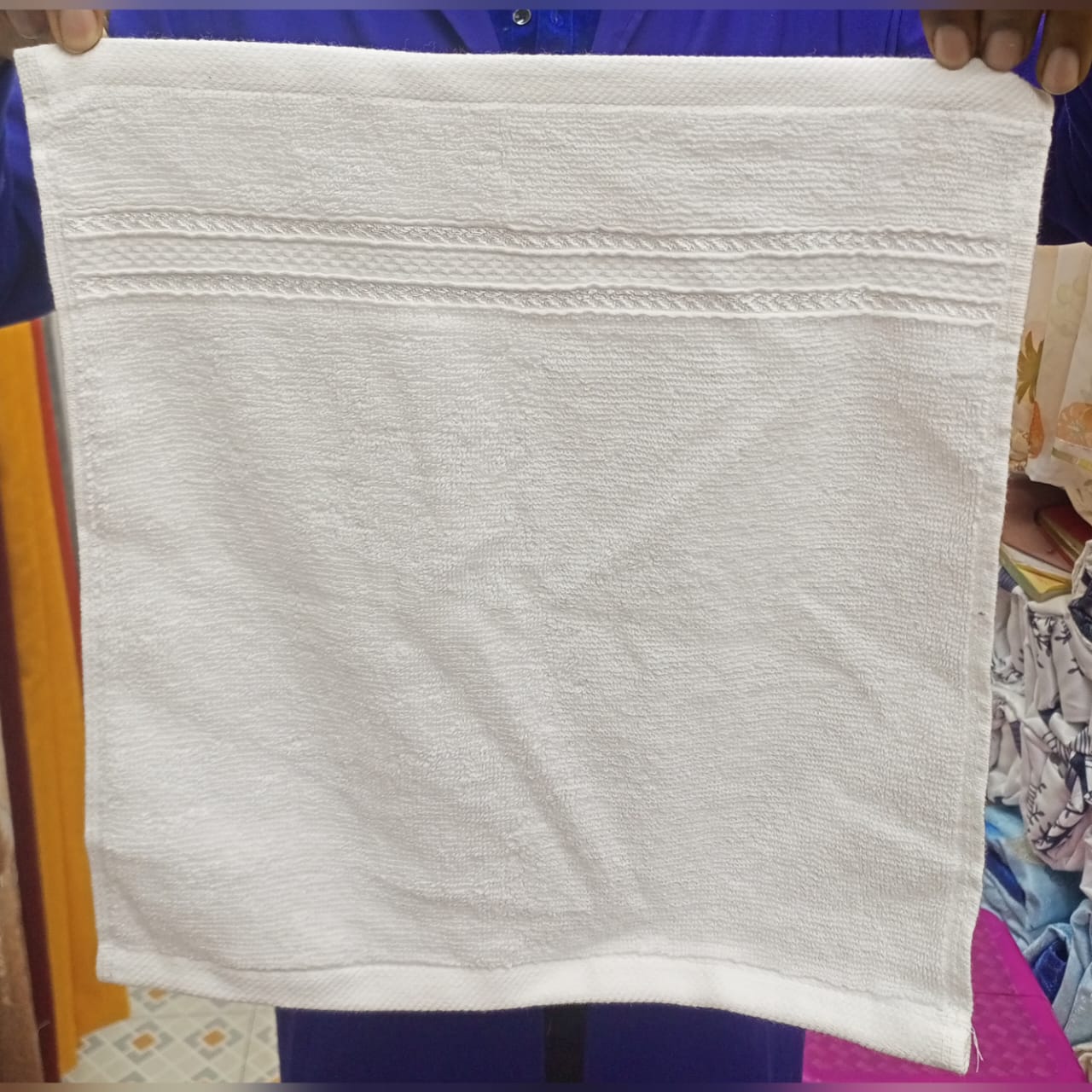 Camel brand white towel