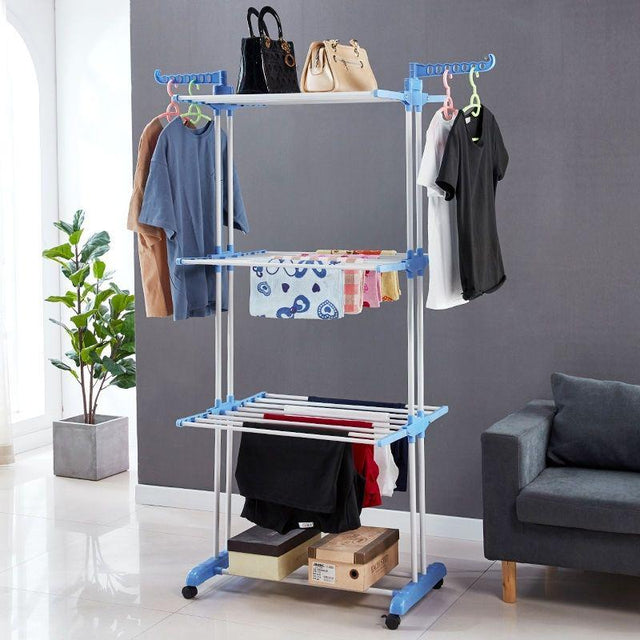 Portable / Movable Cloth Drying Rack 3 Layer
