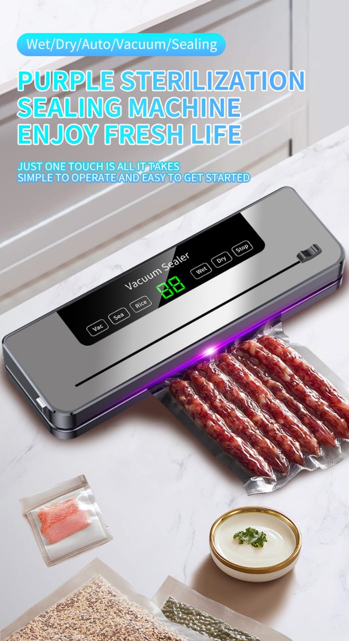 Electric vacuum sealer machine with 10pcs packaging papers