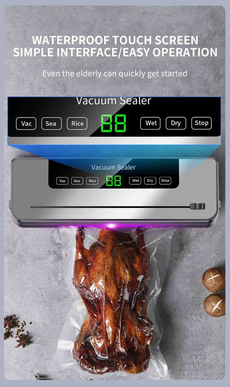 Electric vacuum sealer machine with 10pcs packaging papers