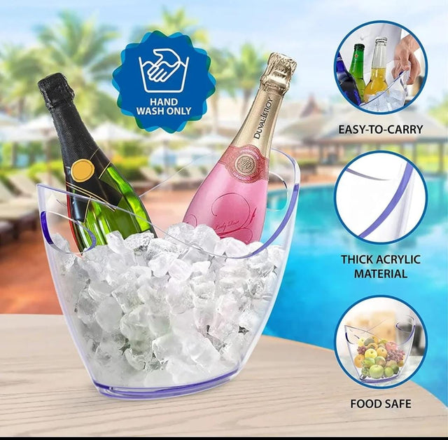 Heavy luxury clear acrylic ice bucket for wine