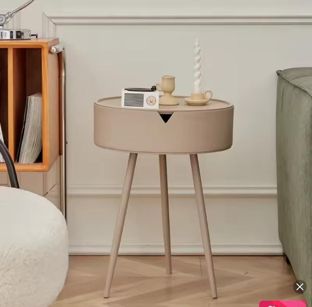Modern Nightstand, Bedroom Side Table with Hidden Storage