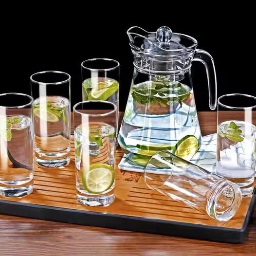 glasses and water/juice jug