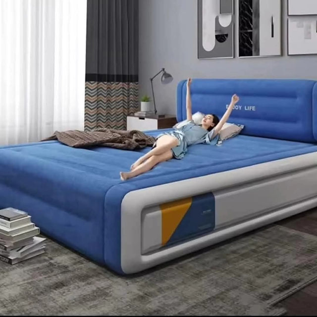 inflatable air bed with head rest 5*6