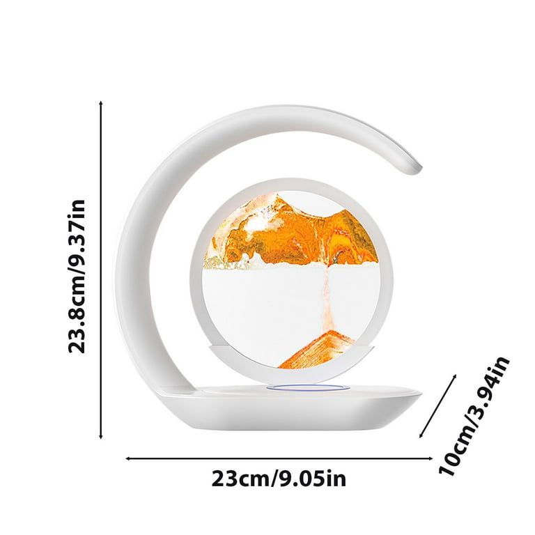 Moving Sand Art Liquid Hourglass LED