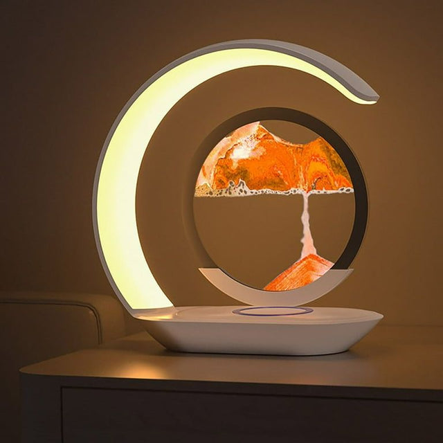 Moving Sand Art Liquid Hourglass LED