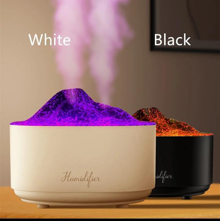 Ultrasonic volcano like humidifier with remote
