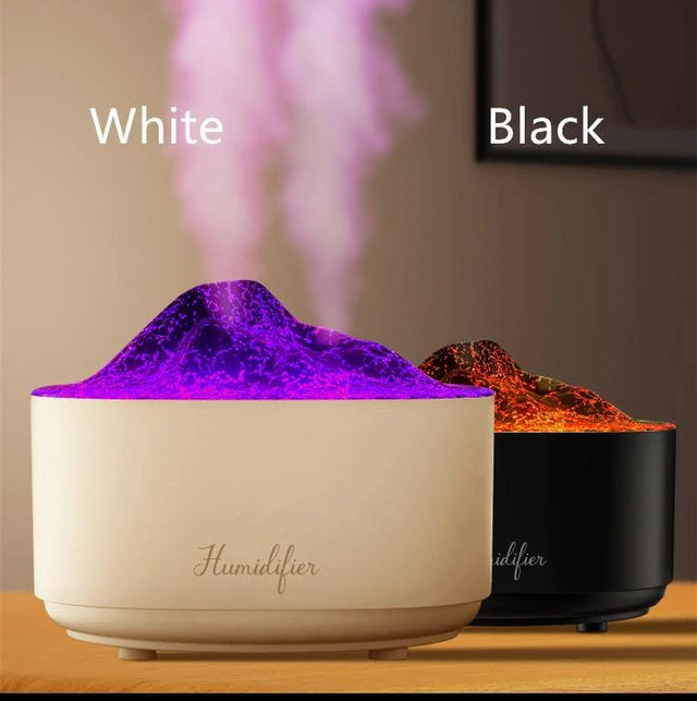 Ultrasonic volcano like humidifier with remote
