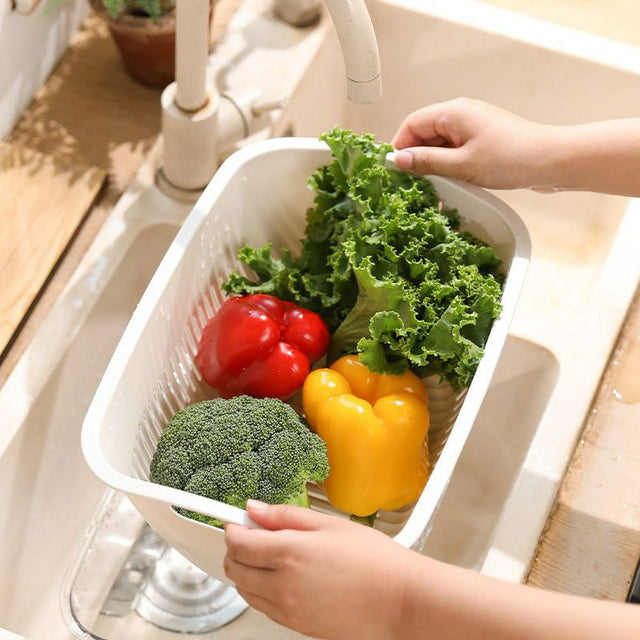 Double layer drain basket
