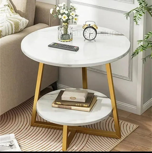 Eye-catching luxury double layered coffe side table