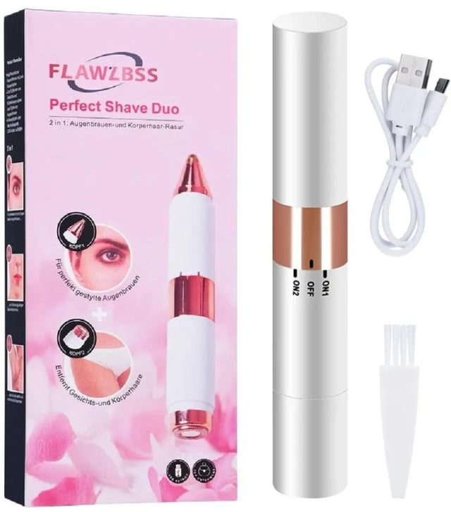 shaver 2in1 for eye brows body or facial hair